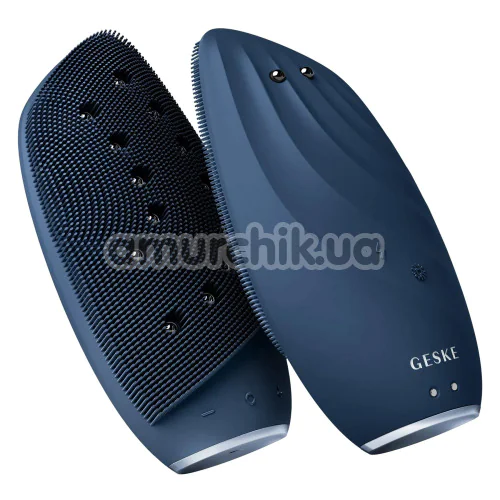 Щетка для лица Geske Sonic Thermo Facial Brush & Face-Lifter 8 in 1, синяя - Фото №1