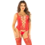 Комплект Leg Avenue Cami Garter With Stockings And String, красный: комбинезон + трусики-стринги - Фото №4