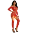 Комбинезон Star Night Bow Lace Bodystocking, красный - Фото №1