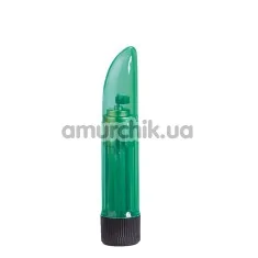Міні-вібратор Lady Finger Crystal Clear, зелений - Фото №1