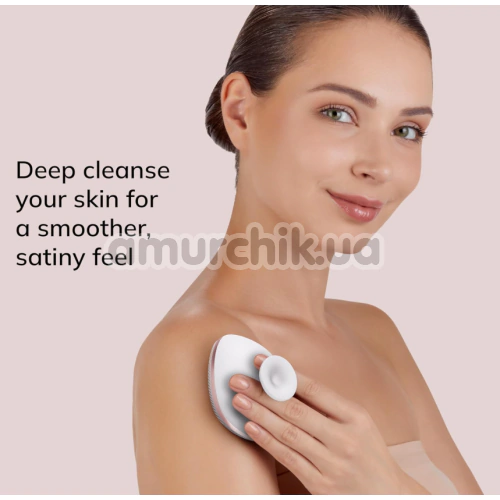 Щетка для тела Geske Body Brush 4 in 1 Suction Mount Metal, бело-золотая