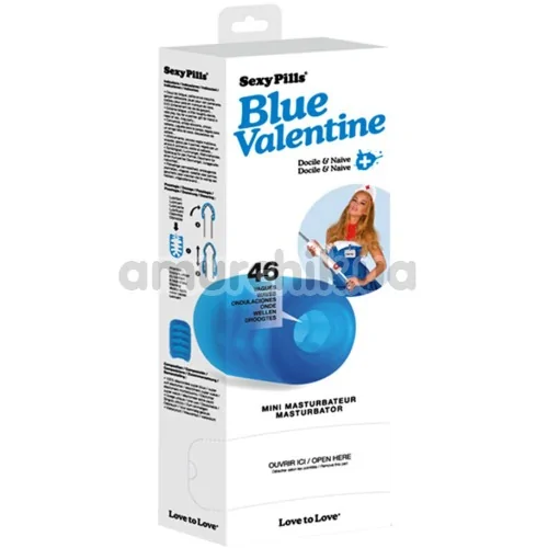 Мастурбатор Love To Love Sexy Pills Blue Valentine, голубой