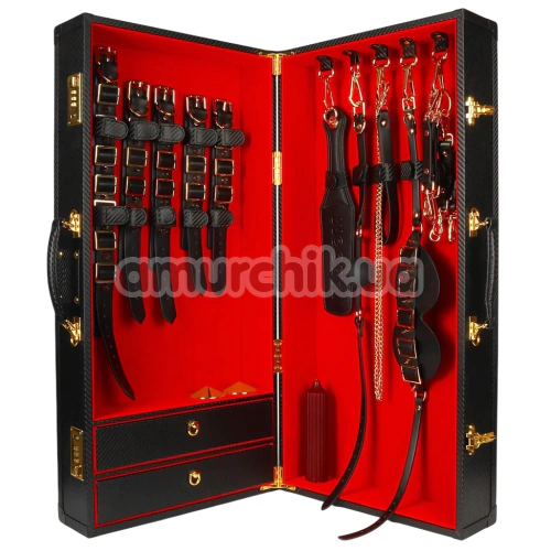 Бондажный набор Taboom Desires Masterpiece Bondage Case 11 PCS, черный - Фото №1