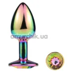 Анальна пробка з райдужним кристалом Mai Attraction Pleasure Toys S №72, райдужна - Фото №1