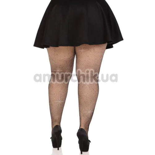 Колготки Leg Avenue Rhinestone Micro Net Tights, чорні