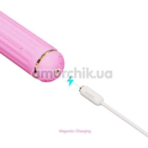 Вибратор для точки G с насадками Otouch Magic Stick S1 Plus, розовый