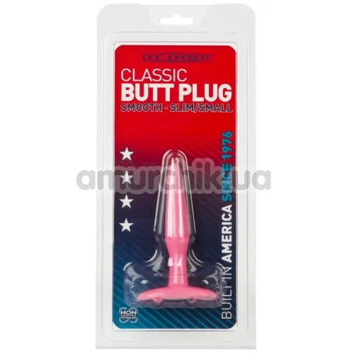 Анальная пробка Classic Butt Plug Smooth Small, розовая