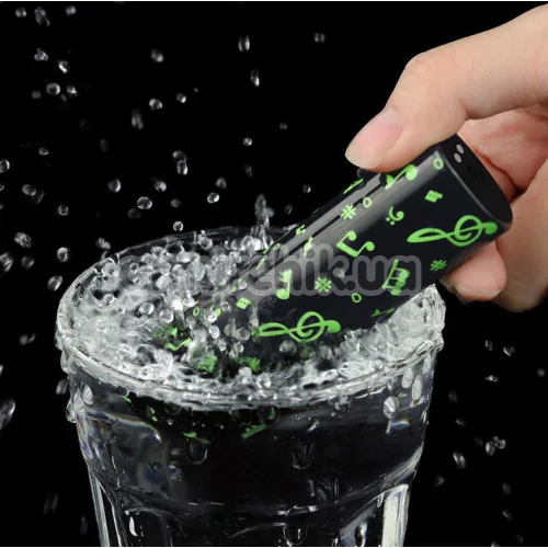 Кліторальний вібратор Music Massager Glow In The Dark, чорний