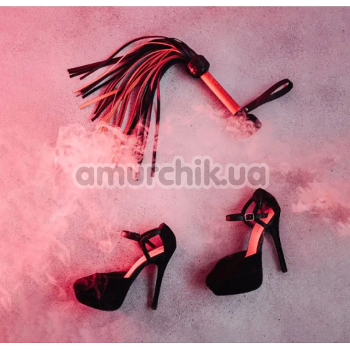 Флоггер Candy Hero Flog 35-53 Smooth Handle Leather, красно-черный