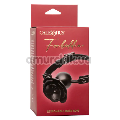 Кляп Forbidden Removable Rose Gag, чорний