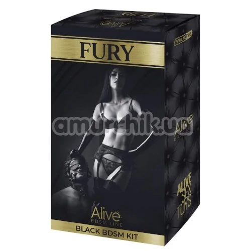 Бондажний набір Alive BDSM Line Black BDSM Kit Fury, чорний