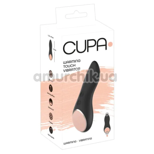Клиторальный вибратор с подогревом Cupa Warming Touch Vibrator, черный