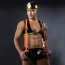 Костюм пожарного JSY Sexy Lingerie 9108, черный: трусы-боксеры + топ + каска - Фото №5