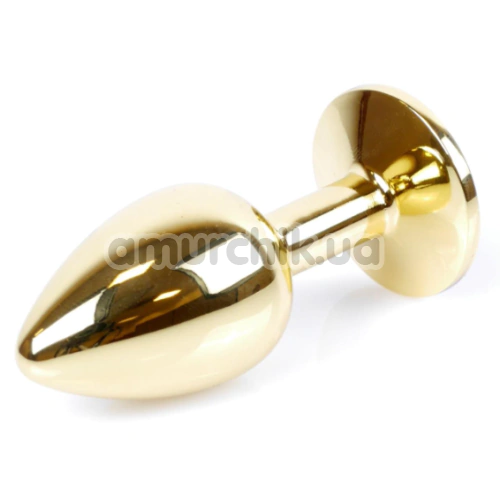 Анальна пробка зі світло-рожевим кристалом Exclusivity Jewellery Gold Plug, золота