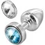 Анальная пробка с кристаллом SWAROVSKI Anni Magnet T1, серебряная - Фото №2