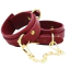 Фиксаторы для рук Roomfun Leather Handcuffs, бордовые - Фото №4