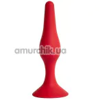 Анальна пробка Loveshop Silicone Conical Plug Small, червона - Фото №1