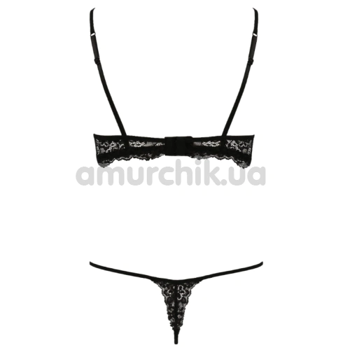 Комплект Passion Free Your Senses Veronique Set, чорний: бюстгальтер + трусики-стрінги