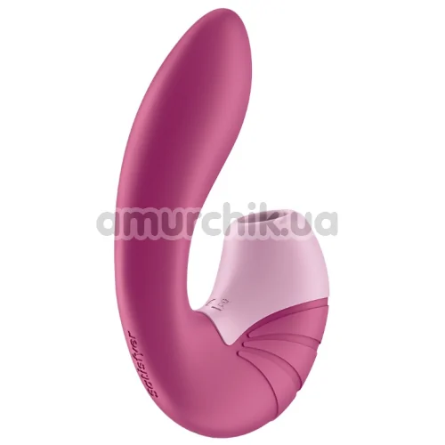 Вибратор с вакуумным стимулятором Satisfyer Supernova, бордовый