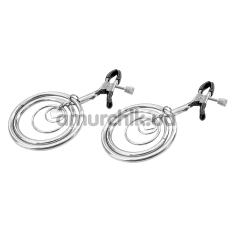 Зажимы для сосков Art of Sex Triada Nipple Clamps, серебряные - Фото №1