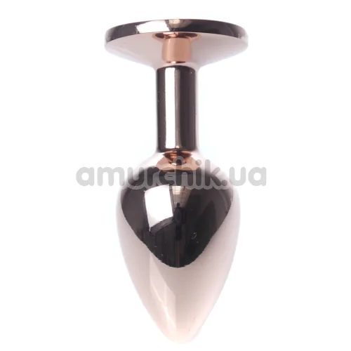 Анальная пробка с синим кристаллом Exclusivity Jewellery Red Gold Plug, золотая