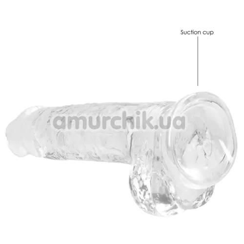 Фаллоимитатор Realrock Crystal Clear Dildo Realistic 8, прозрачный
