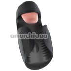 Мастурбатор с вибрацией и подвижным язычком M for Men Lickety Split, черный - Фото №1