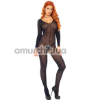 Комбінезон Leg Avenue Long Sleeves Bodystocking, чорний - Фото №1