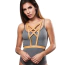 Портупея Bijoux Indiscrets Maze Cross Cleavage Harness, бежева - Фото №1