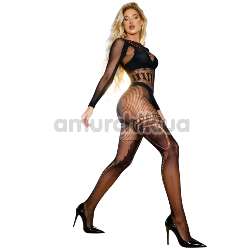 Комбинезон Star Night I-Leaf Net Bodystocking, черный