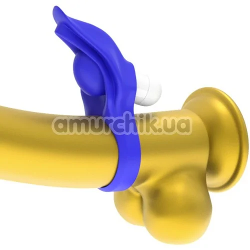 Віброкільце Power Clit Cockring Stamina, синє