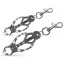 Зажимы для сосков Easy Toys Clover Clamps Snap Hook, серебряные - Фото №1