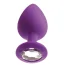 Анальна пробка з прозорим кристалом Mai Attraction Pleasure Toys №48, фіолетова - Фото №2