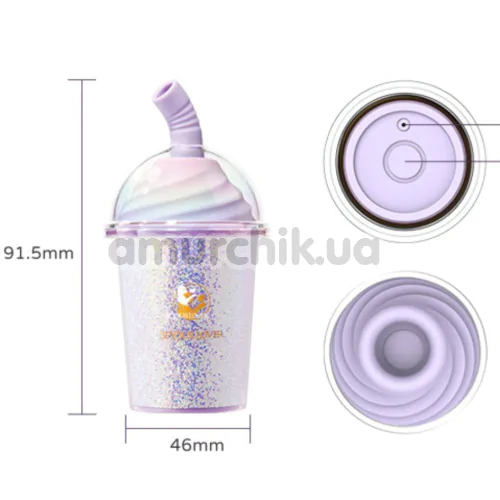 Симулятор орального секса для женщин с вибрацией и подогревом BeYourLover Magic Joy Cup, сиреневый