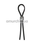 Эрекционное кольцо для члена Lux Active Tether Adjustable Silicone Cock Tie, черное - Фото №1