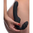 Безремневой страпон с вибрацией Strap U Slim Rider, черный - Фото №6