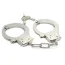 Наручники DS Fetish Metal Handcuffs, срібні - Фото №2