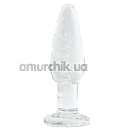 Анальная пробка Firefly Tapered Glass Plug Medium, светящаяся в темноте - Фото №1