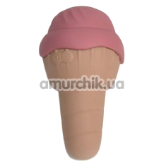 Симулятор орального секса для женщин с вибрацией Sweet Em Velvet Lure Ice Cream, коричневый - Фото №1