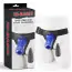 Полый страпон с вибрацией Hi-Basic Basic Vibrating Strap On Harness, синий - Фото №4
