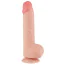 Фаллоимитатор Sliding-Skin Dual Layer Dong 9.5 с мошонкой, телесный - Фото №1