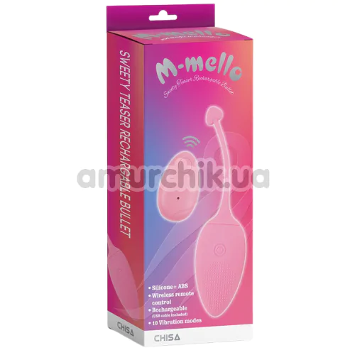 Віброяйце M-Mello Sweety Teaser Rechargable Bullet, рожеве