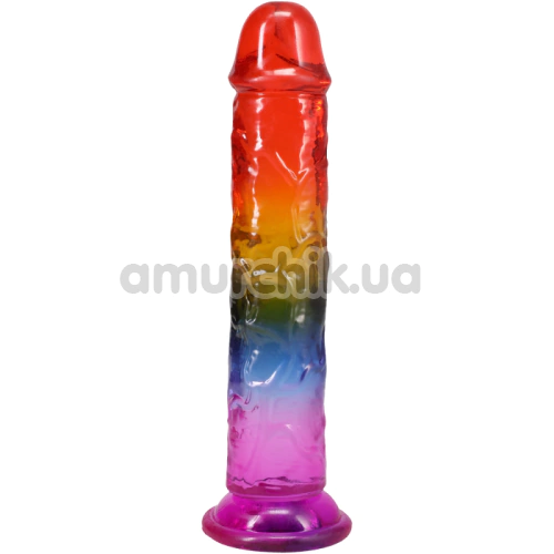 Фалоімітатор Doc Johnson Crystal Jellies Classic Dong 8.5, мультикольоровий