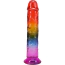 Фалоімітатор Doc Johnson Crystal Jellies Classic Dong 8.5, мультикольоровий - Фото №4