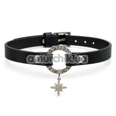 Нашийник DS Fetish Starlight Collar, чорний - Фото №1