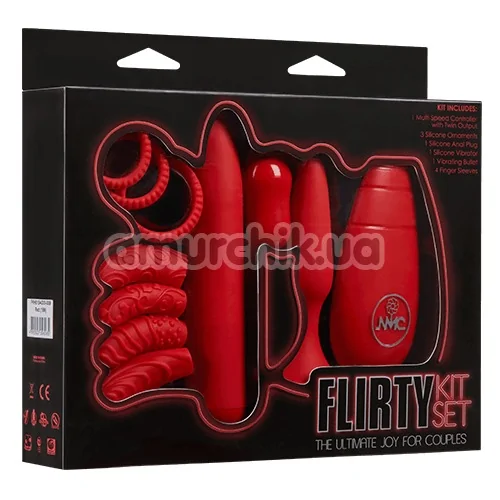 Набір з 10 предметів Flirty Kit Set, червоний