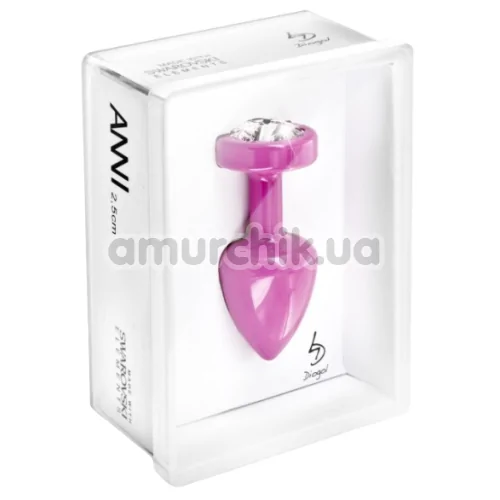 Анальна пробка з прозорим кристалом SWAROVSKI Anni R Clover T2, рожева