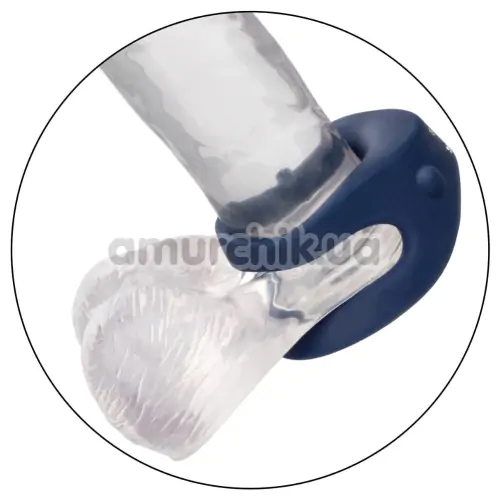 Виброкольцо для члена Viceroy Rechargeable Max Dual Ring, синее
