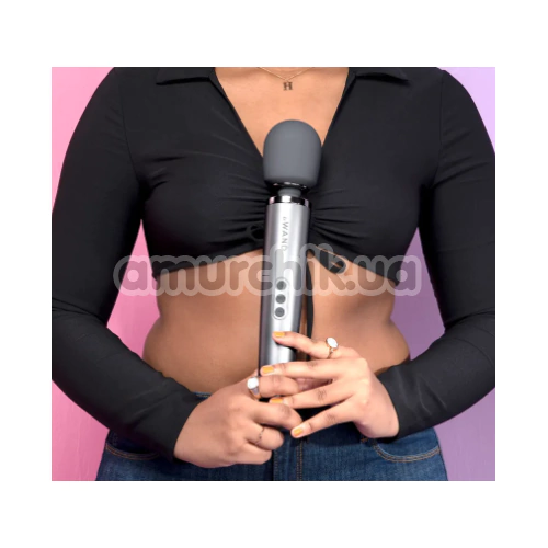 Універсальний вібромасажер Le Wand Rechargeable Vibrating Massager, срібний