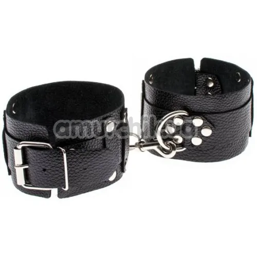 Фиксаторы для ног sLash Leather Dominant Leg Cuffs, чёрные - Фото №1